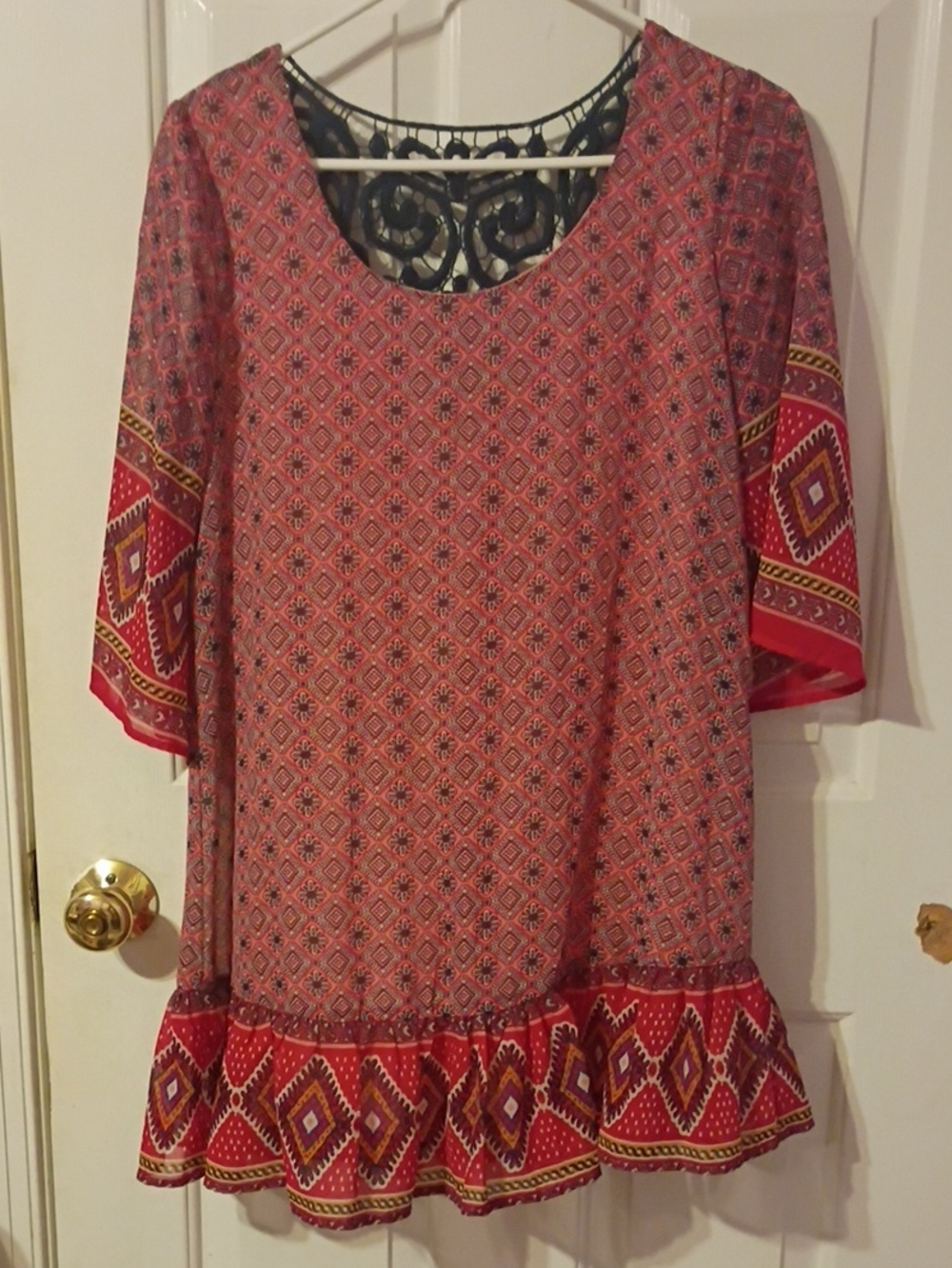 Ladies As U Wish Lace And Ruffled Dress